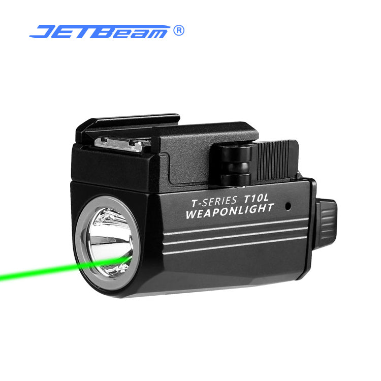 JETBEAM®T10L Green Laser Tactical Flashlight Pistol Gun Light, Battery