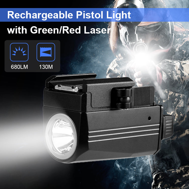 JETBEAM®T10L Green Laser Tactical Flashlight Pistol Gun Light, Battery Included
