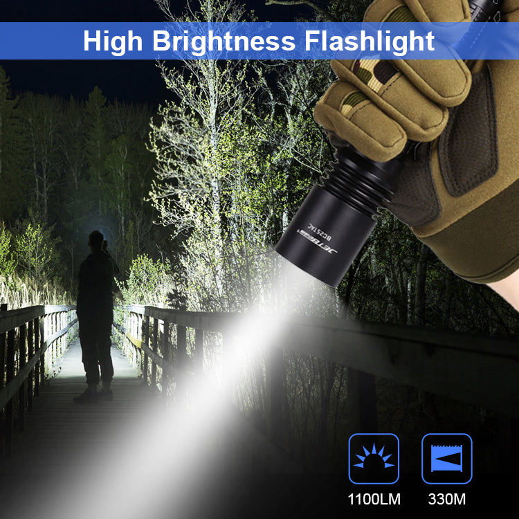 JETBeam®BC25TAC 1100 Lumen LED Torch Flashlight,  USB Rechargeable, Battery Not Included