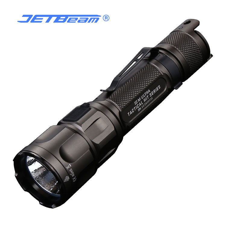 JETbeam®IIIM ULTRA 2000 Lumen Tactical Flashlight, LED Torch, USB Rechargeable, Battery Included