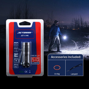 JETbeam® JET-II MK EDC Mini LED Torch Flash Light, USB Rechargeable Flashlight 510LM, Battery Not Included