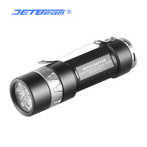 JETBeam® RRT03 LED Rechargeable Flash Light Torch, Tactical Flashlight for Outdoor, 1400 Lumen, Battery Included